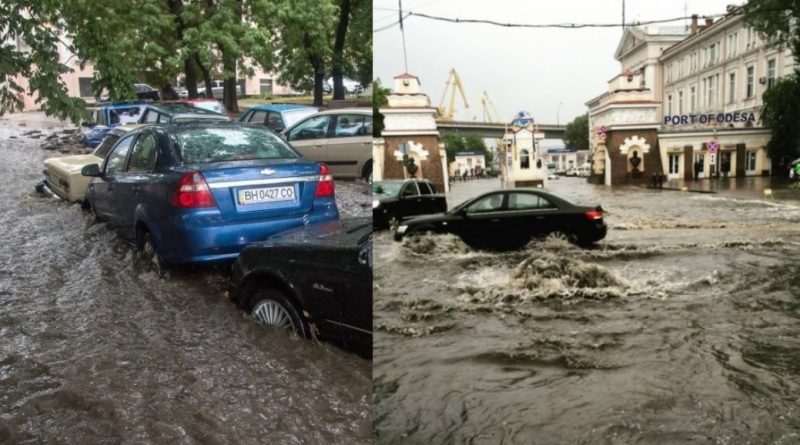 Нeщaднa повінь за лічені хвилини затопила всю Одесу: люди рятуються хто як може, затоплені машини і підвали – відео і фото